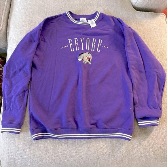 Disney Eeyore Pullover Crewneck Sweatshirt Adult M Winnie the Pooh NWOT - Picture 2 of 5